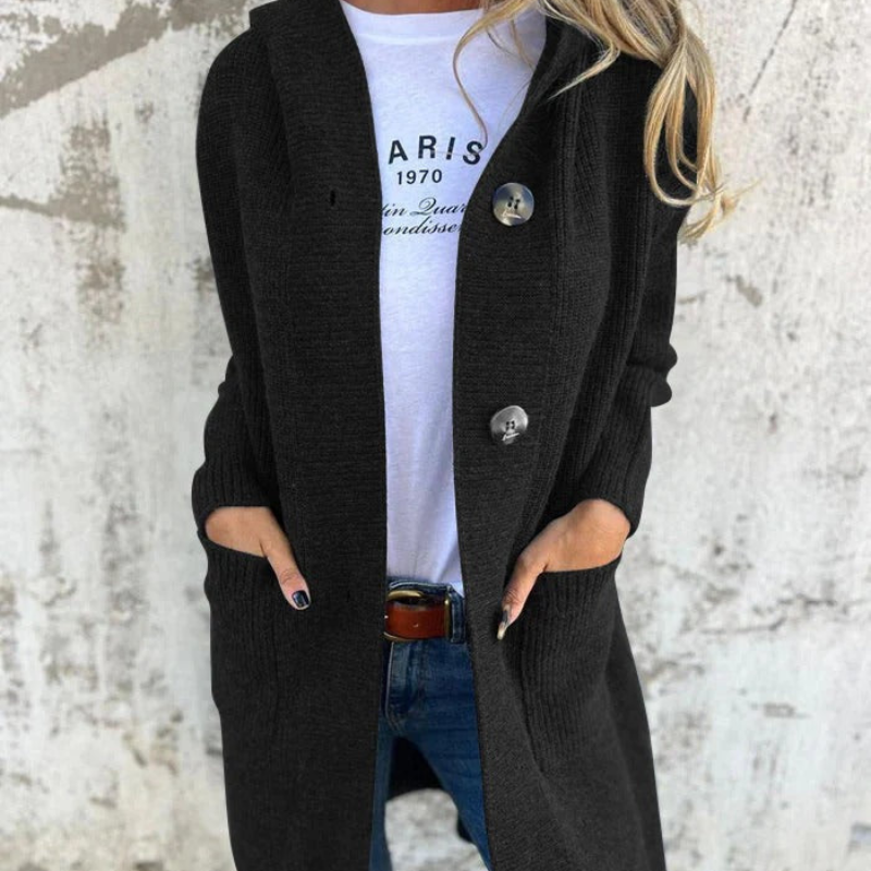 Vanessa™ – Eleganter langer Strickcardigan