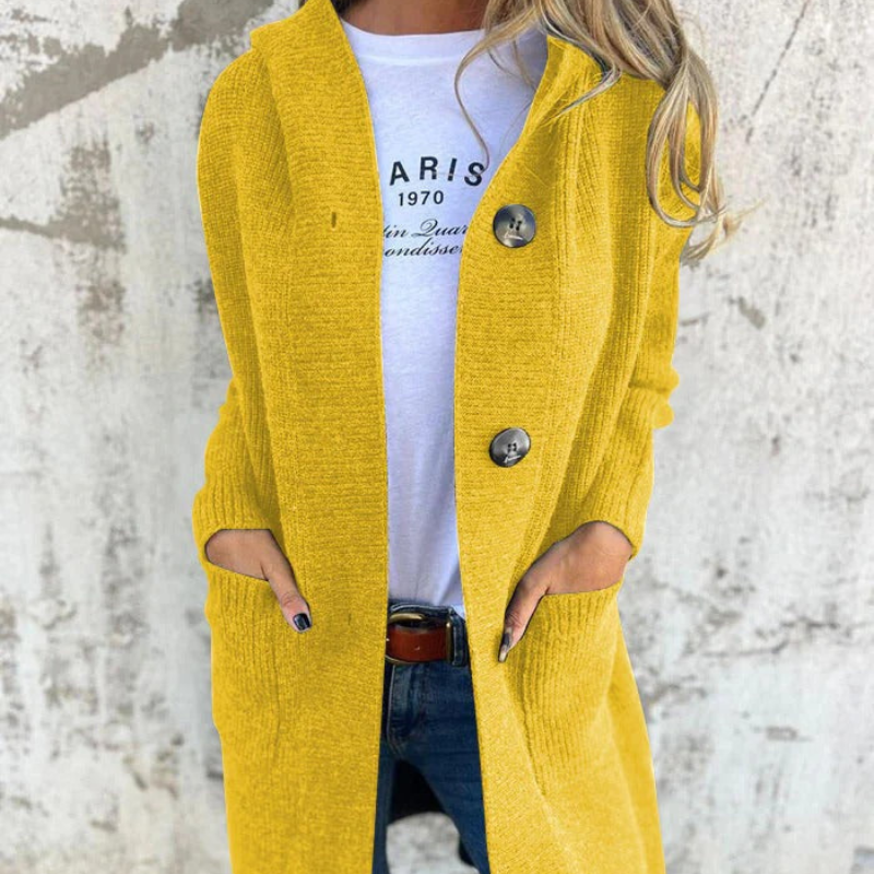 Vanessa™ – Eleganter langer Strickcardigan