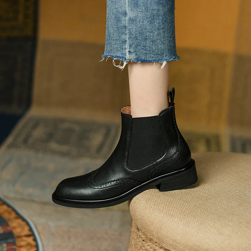 Olivra™| Leather Chelsea Boots