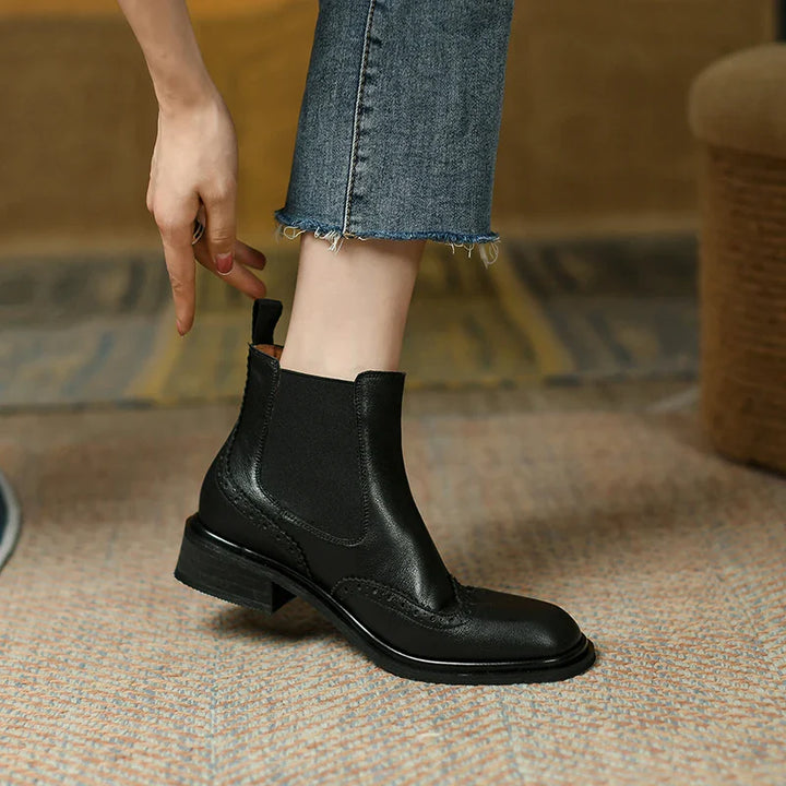 Olivra™| Leather Chelsea Boots