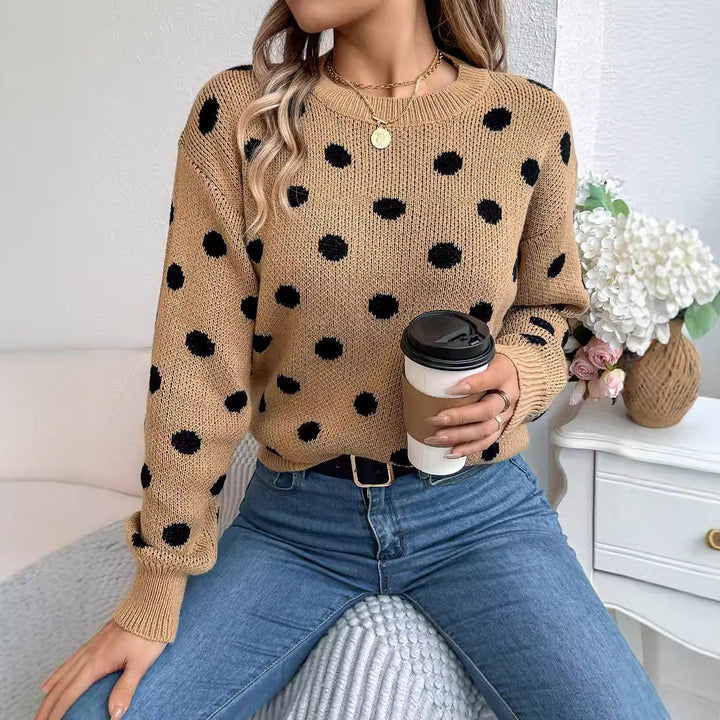 Nathalie | Polka Dot Knit Sweater