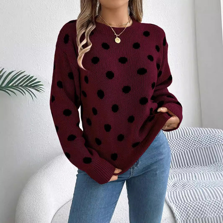 Nathalie | Polka Dot Knit Sweater