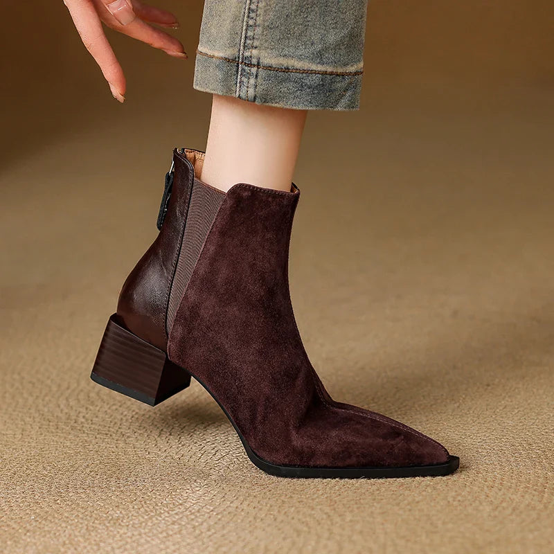 Marvelle™| Leather Ankle Boots