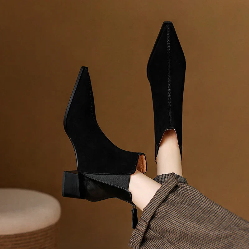 Marvelle™| Leather Ankle Boots